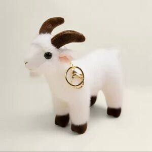 Plush Goat Keychain  - White